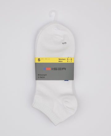 Midweight No Show Socks 3 Pack
